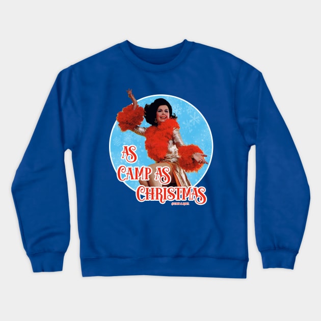 Ann Miller as camp as Christmas! Crewneck Sweatshirt by Camp.o.rama